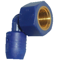 WAVIN smartFIX Übergangswinkel 90° IG 20 mm x 3/4" Kunststoff