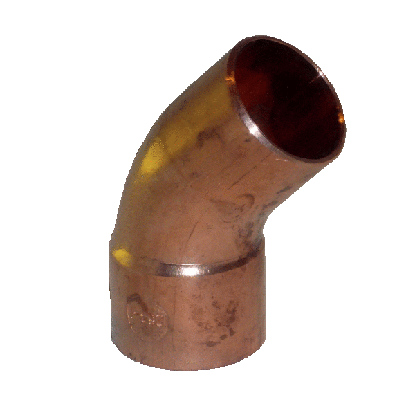 Kupfer Lötfitting Bogen 45°  ( i x a ) Typ 5040 15 mm