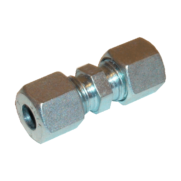 Ermeto Schneidring Verschraubung GV, verzinkt in verschiedenen Größen 6 mm x 6 mm