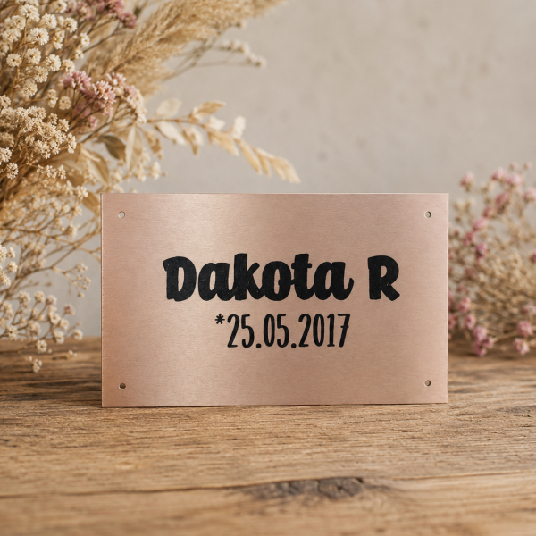 Boxenschild Alubrushed