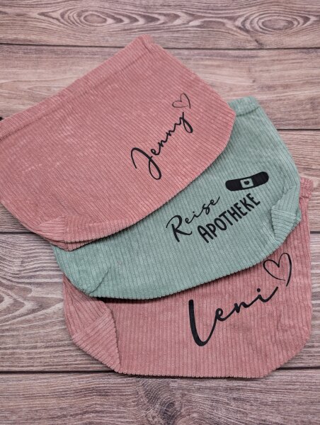 Kosmetiktasche | Schminktasche | Cordtasche | Kulturbeutel | Cord