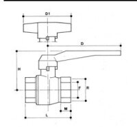 Kugelhahn PN 20 3/4 IG mit Hebel